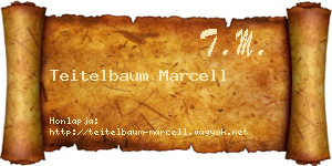 Teitelbaum Marcell névjegykártya
